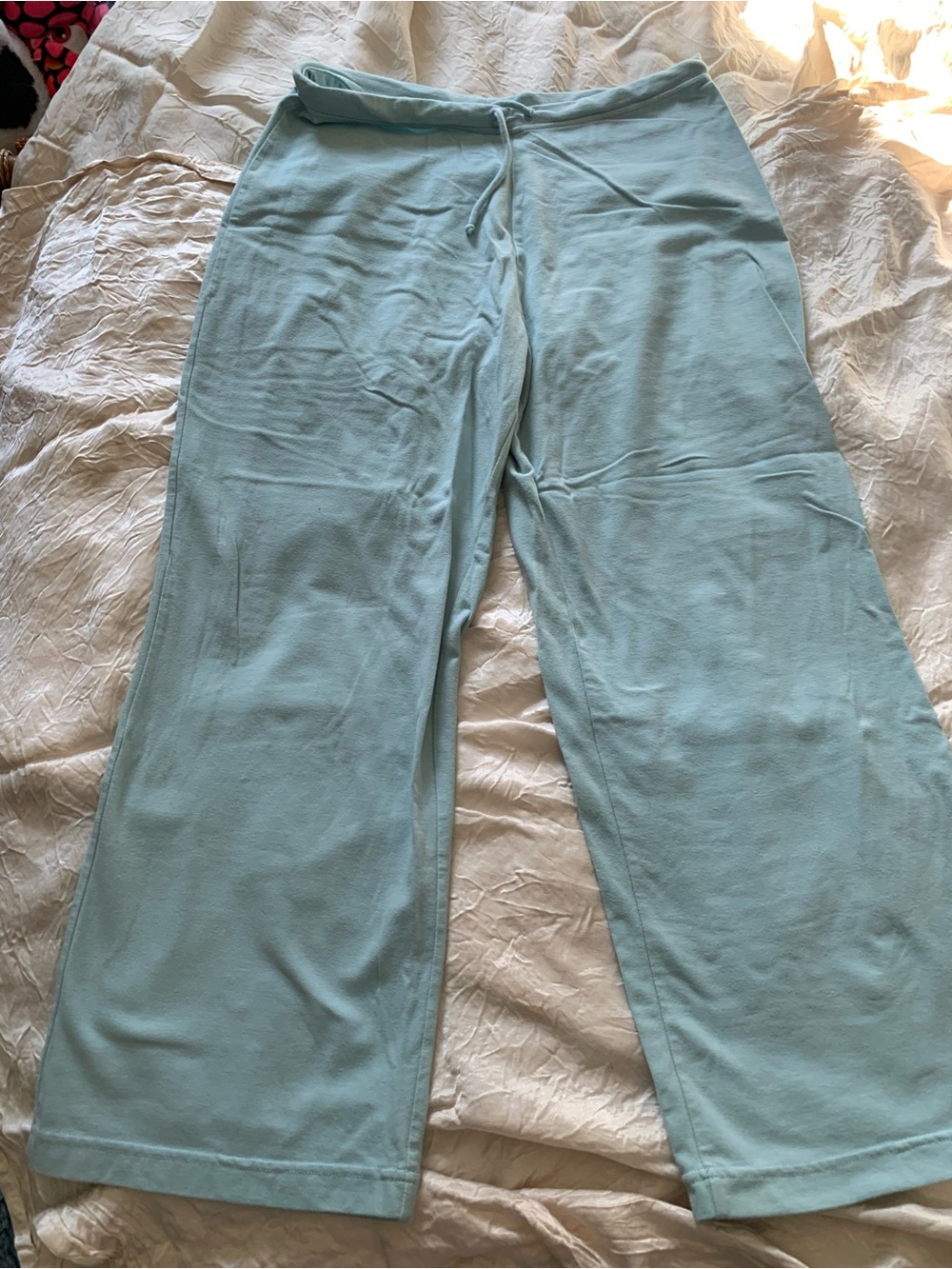 Freestyle by Danskin Light Blue Lightweight Wide-Leg Lounge Pants